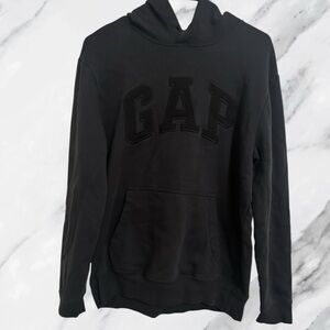 GAP Black Logo Hoodie Pullover Sweatshirt Size Small